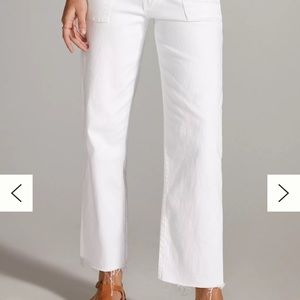 Mother Private High Rise Frayed Ankle Jeans